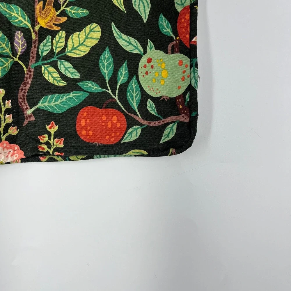 IKEA VILDPERSILJA Cushion Cover Black Multicolor Botanical Floral Print 20x20